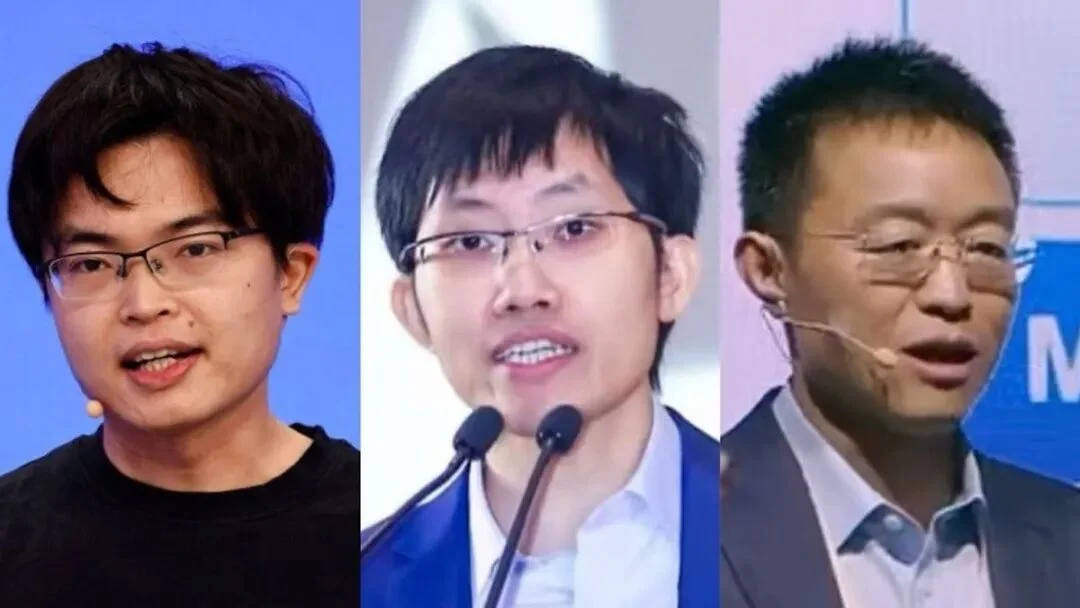 杨植麟、梁文锋与唐杰公开照片